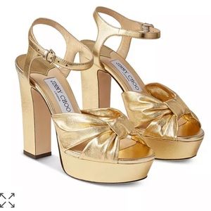 Jimmy Choo - gold platform heel